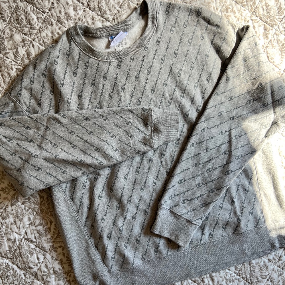Gray Champion Logo Sweater